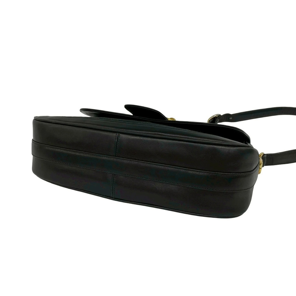 CELINE Vintage C Macadam Triomphe Hardware Canvas Leather Genuine Shoulder Ba... - Picture 8 of 10